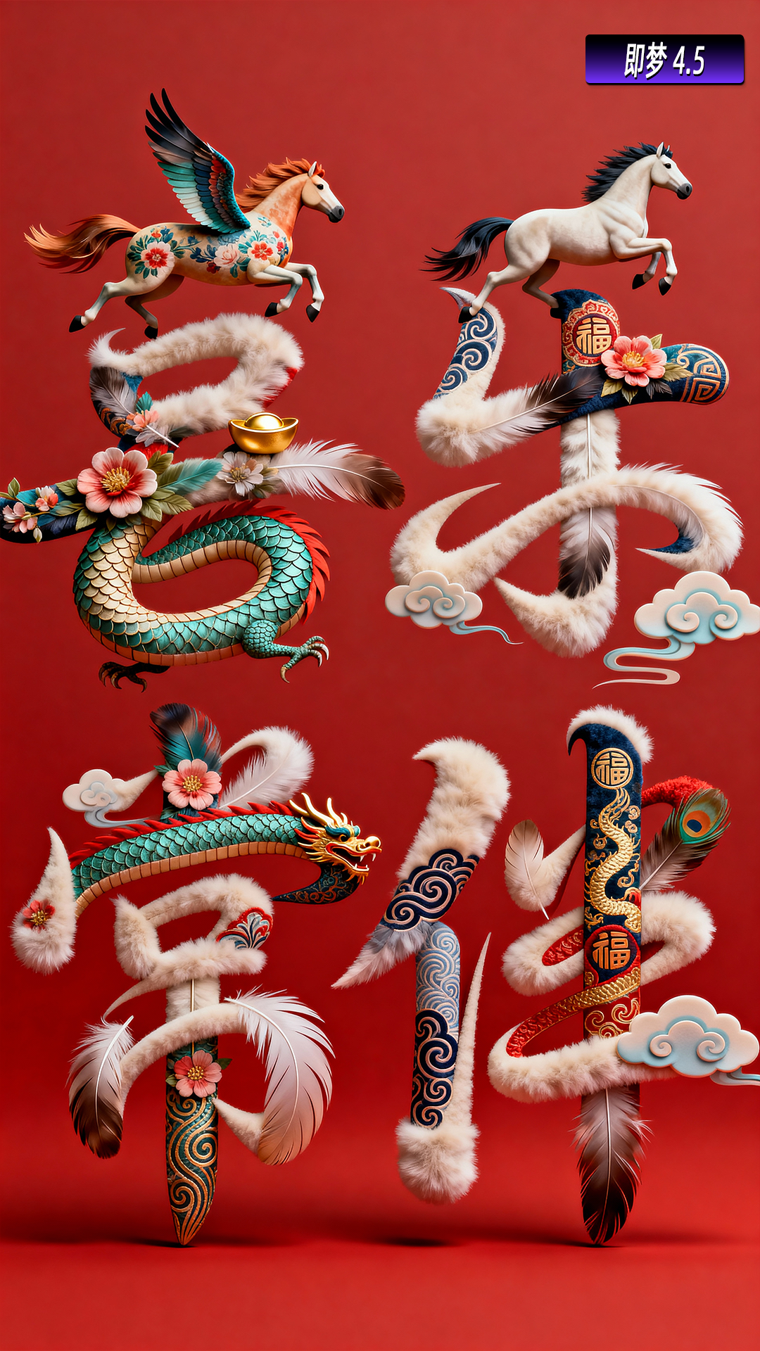 中式元素艺术字