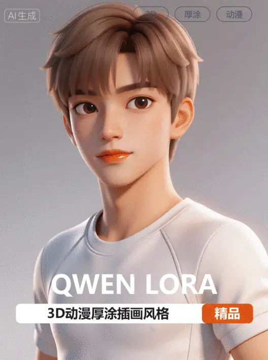 Qwen-3D动漫厚涂插画风格