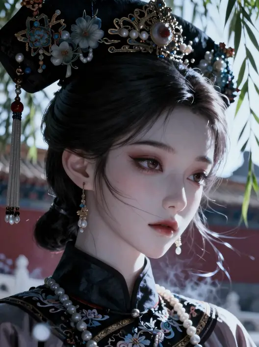 清朝华丽服饰，红色宫墙