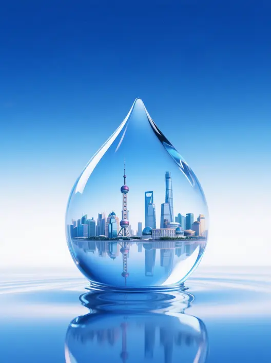 水滴水面倒影海报背景