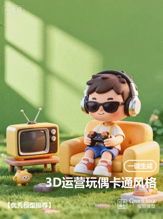 Qwen_3D运营玩偶卡通风格