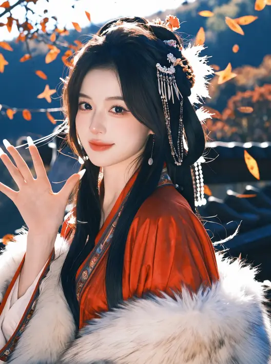 古风风格甜美少女系，氛围慵懒俏皮