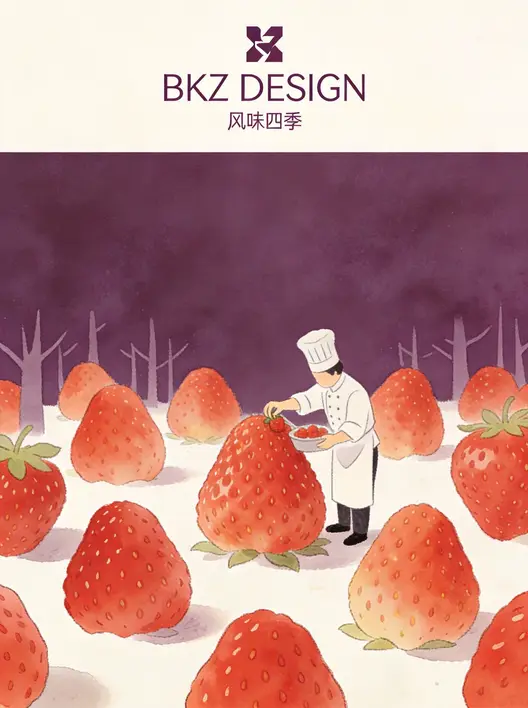 微缩摄影与几何极简平面设计