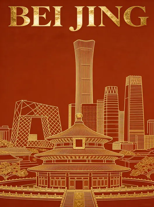 城市建筑铜版画