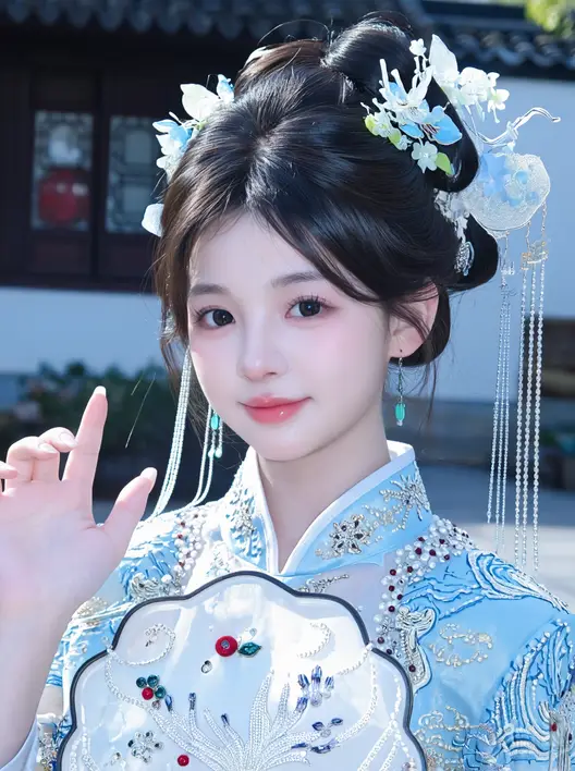 秀禾服经典发饰，国风配饰，精致流苏