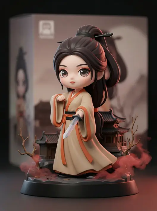 Q版仙侠盲盒手办