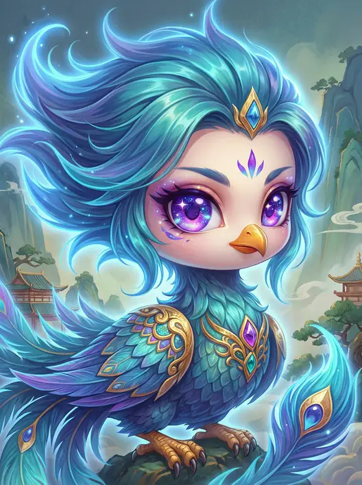 手绘 Q 版可爱神兽