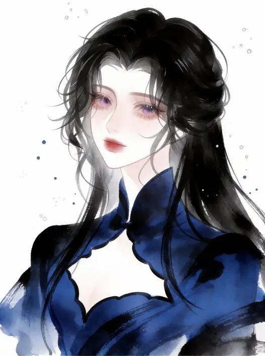 淡彩古风头像_手绘唯美古风女头像小说封面