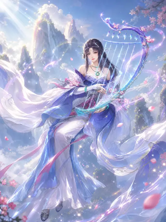 一键国风二次元厚涂 CG 插画
