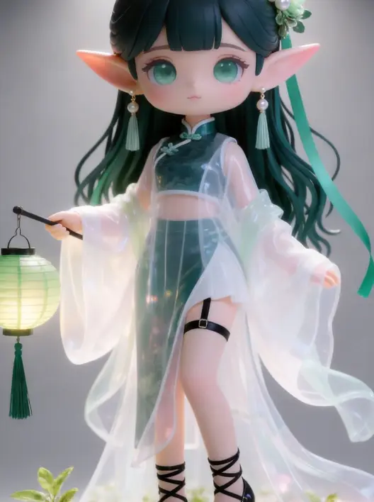 现代潮玩盲盒风格的3D渲染艺术。