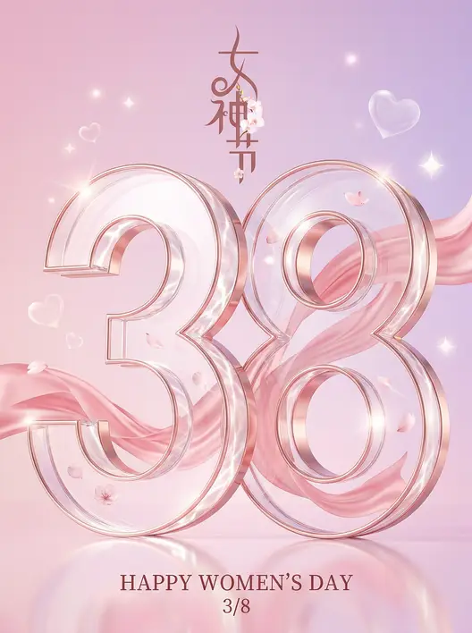 一键38女神节渲染海报