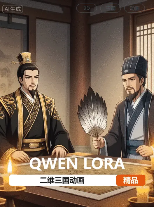 Qwen-二维三国动画