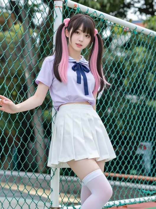 日系都市感，美少女，制服搭配