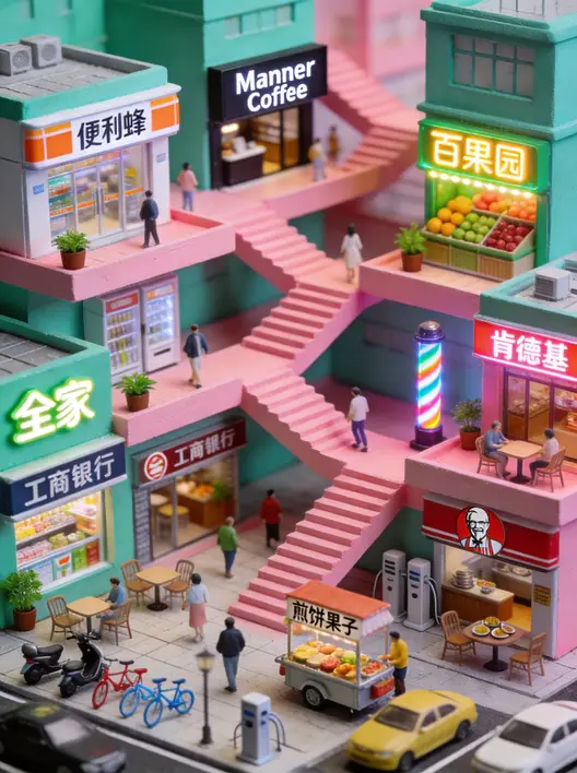 超现实粉红迷宫 | 微缩世界