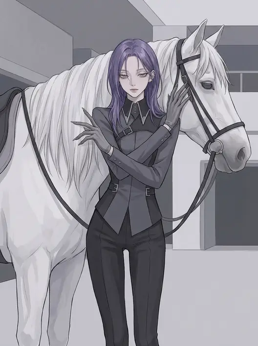 冷艳·寂影🖤病娇慵懒清冷人物插画壁纸
