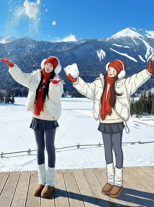 一键转真人手绘同框插画