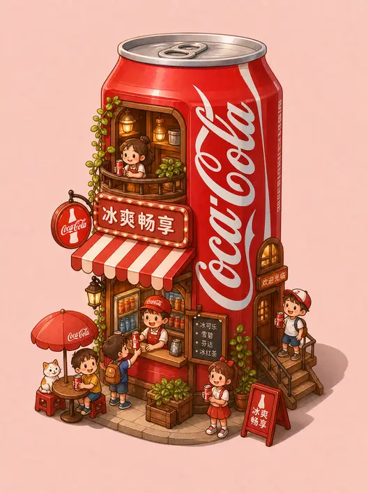 微境🏠商品微缩化场景建筑治愈插画