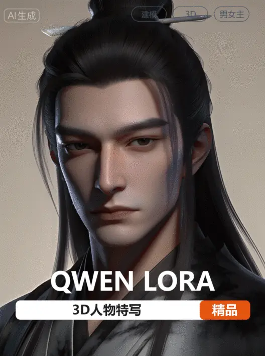 Qwen-3D人物特写