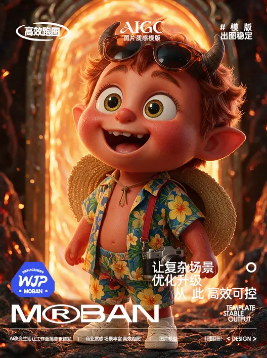 潮玩盲盒风格3D人偶