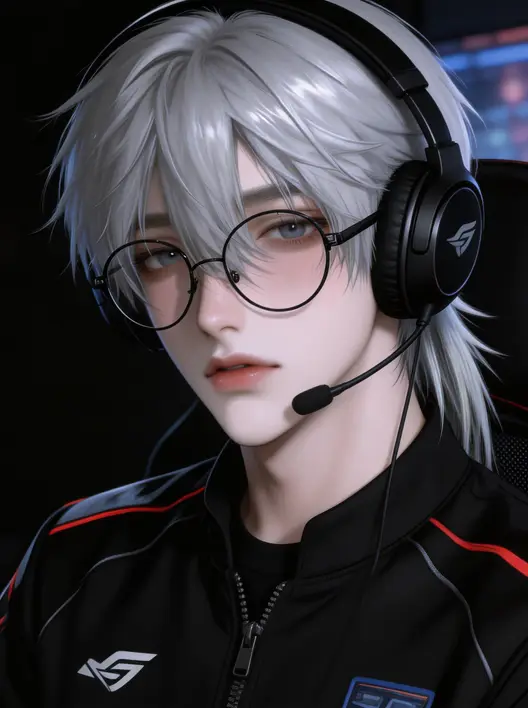 厚涂清冷小说小红书帅哥插画