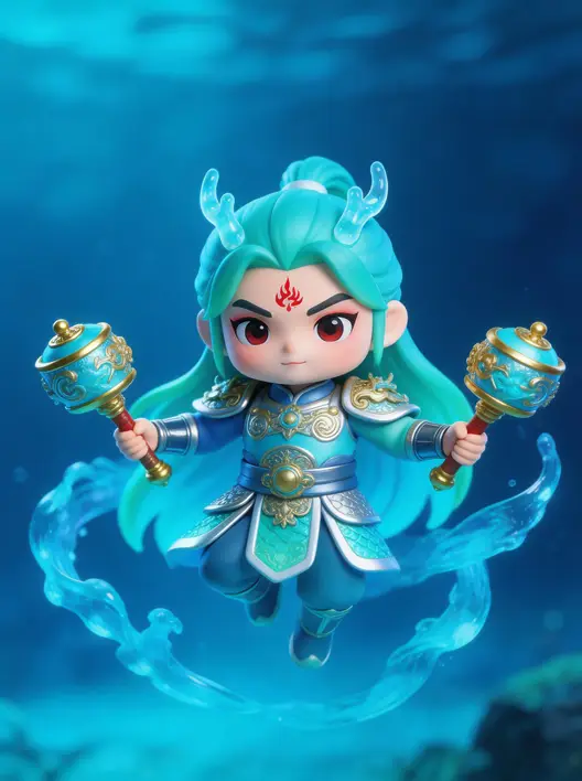 绘梦3D玩偶三维Q版潮流国潮盲盒玩具质感
