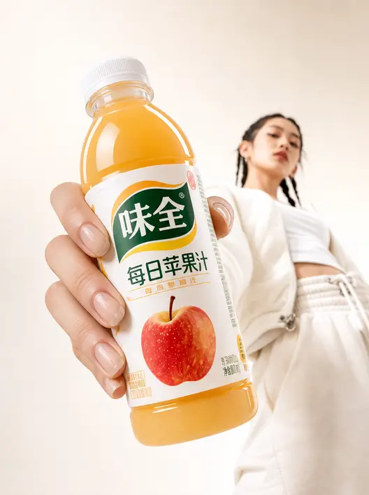 手持大透视海报电商创意主图详情模板