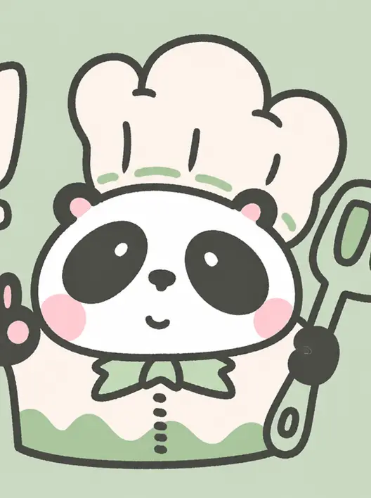 软乎乎小动物厨师头像模板