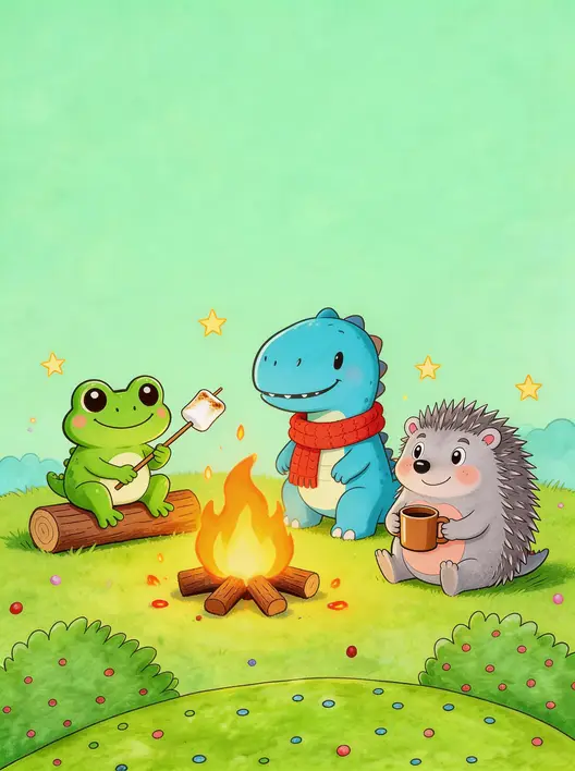 纯正卡通插画风格