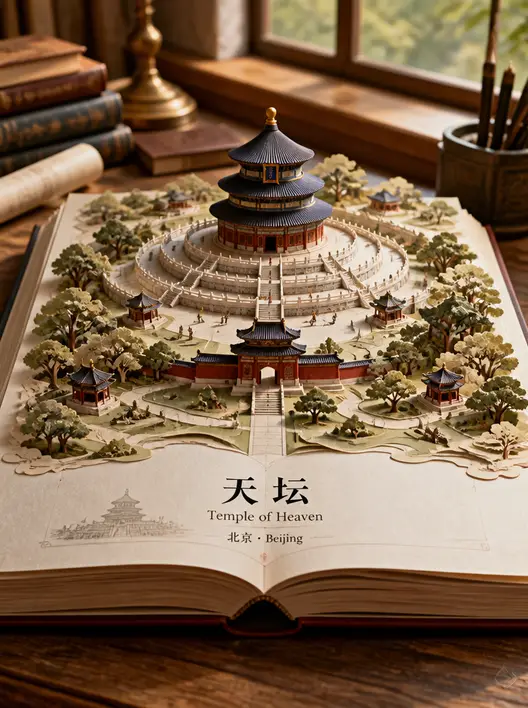 J_文旅立体书_地标建筑沙盘海报