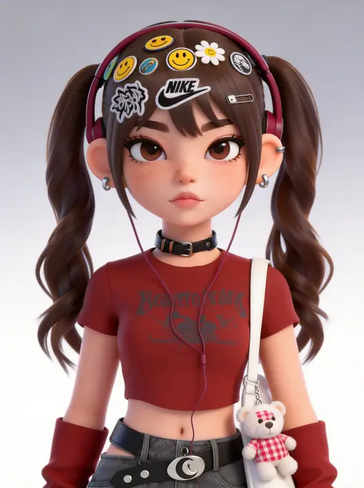 3D女生潮酷IP形象·一键生成