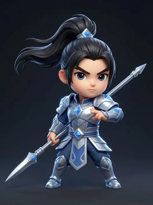 3d卡通国风武将