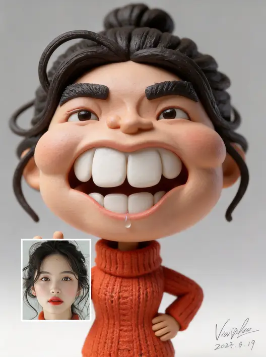 诙谐有趣Q 版卡通 3D 角色插画