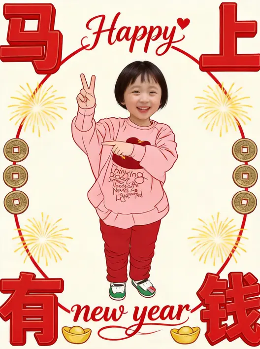 新年祝福儿童写真