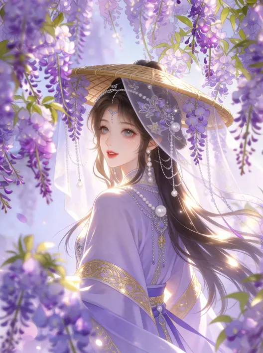 推文小说封面古风人物插画