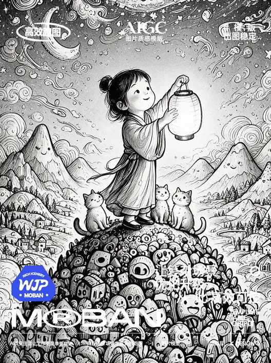 涂鸦艺术钢笔墨水手绘插画