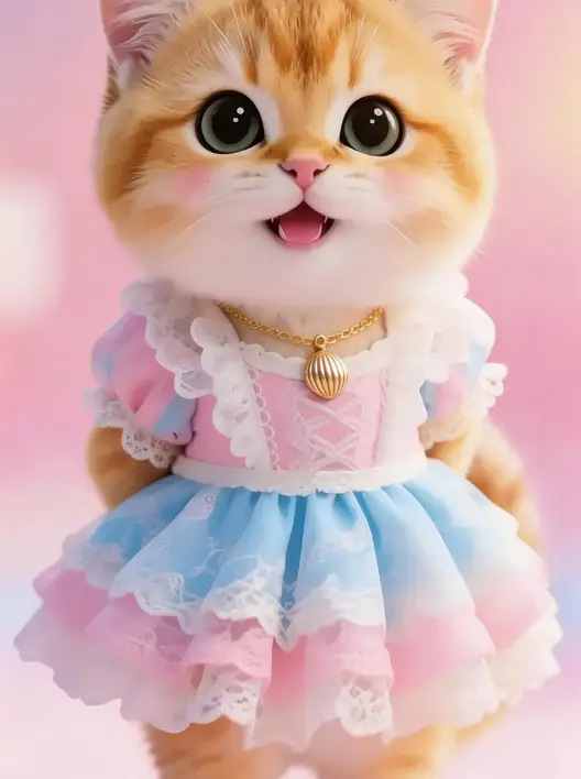可爱拟人猫咪 CGI渲染与高端潮玩